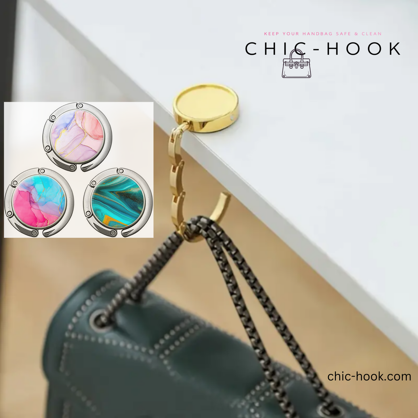 Handbag/Purse Table Hook - Deep Mix